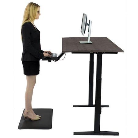 Homeroots Premier 52 in. Black Dual Motor Electric Office Adjustable Standing Desk 397730